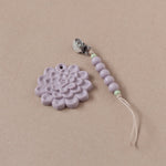 Succulent Teether & Pacifier Clip Set //  Lavender
