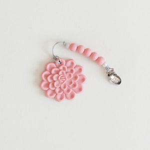 Succulent Teether & Pacifier Clip Set //  Mauve