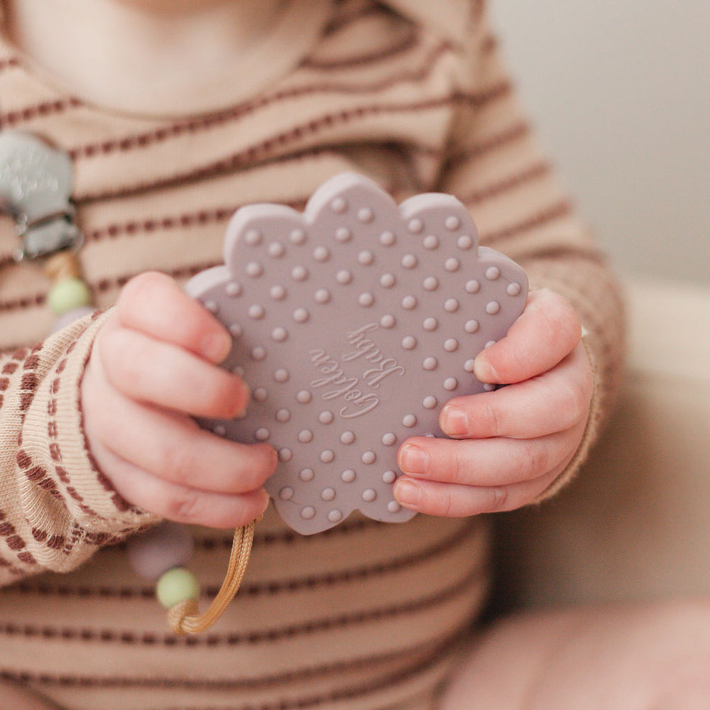 Succulent Teether & Pacifier Clip Set //  Lavender