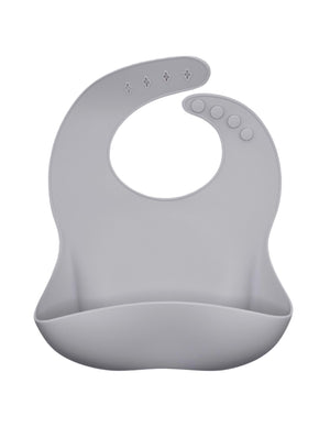 Silicone Pocket Bib // Light Gray